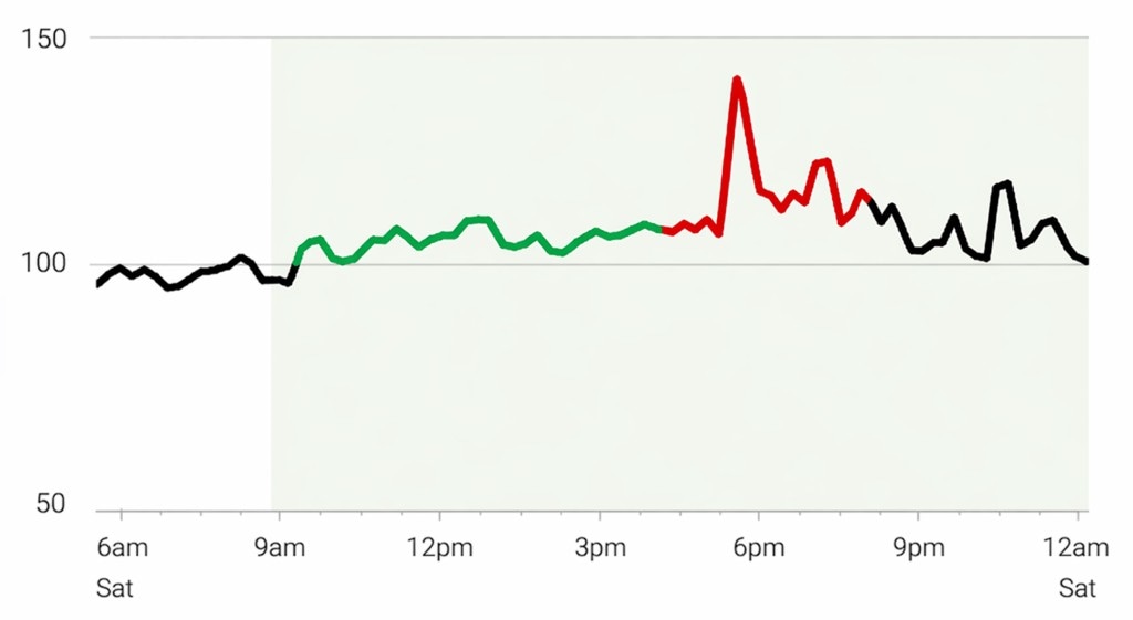 CGM chart comparing blood sugar over a day: green line stays steady with ZeroCane, red line spikes and crashes with regular sugar